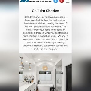 2 Brand New in box Cordless Custom shadesby HT Window fashions.